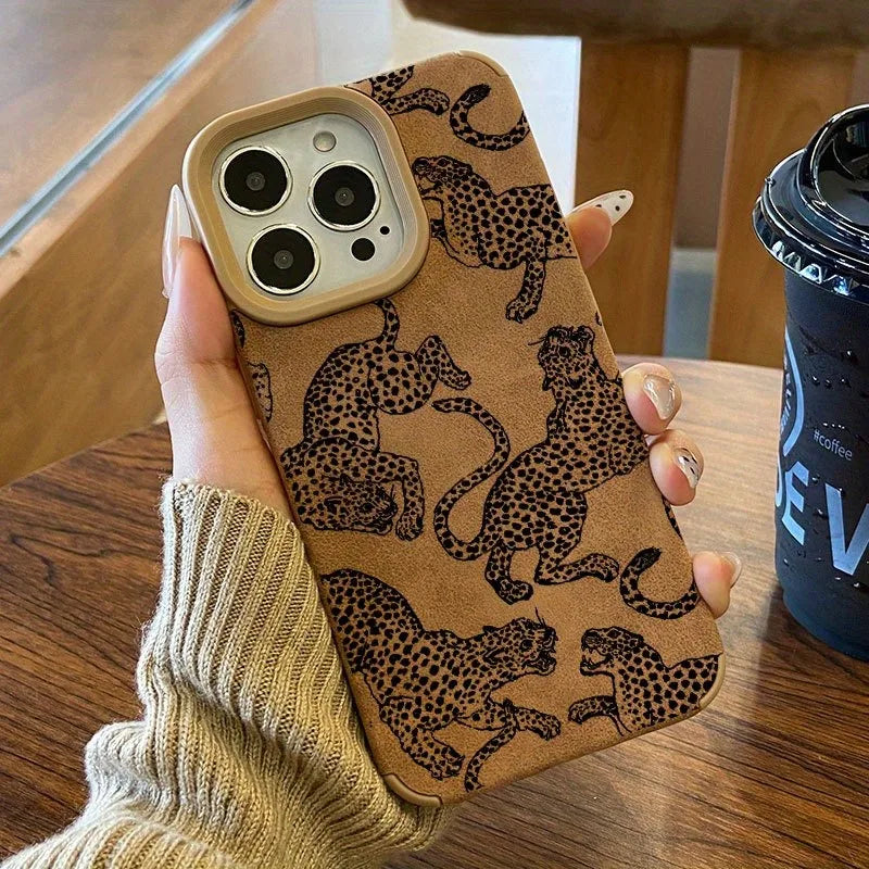 Leopard Pattern Phone Case Shockproof Bumper for iPhone - Smarsty