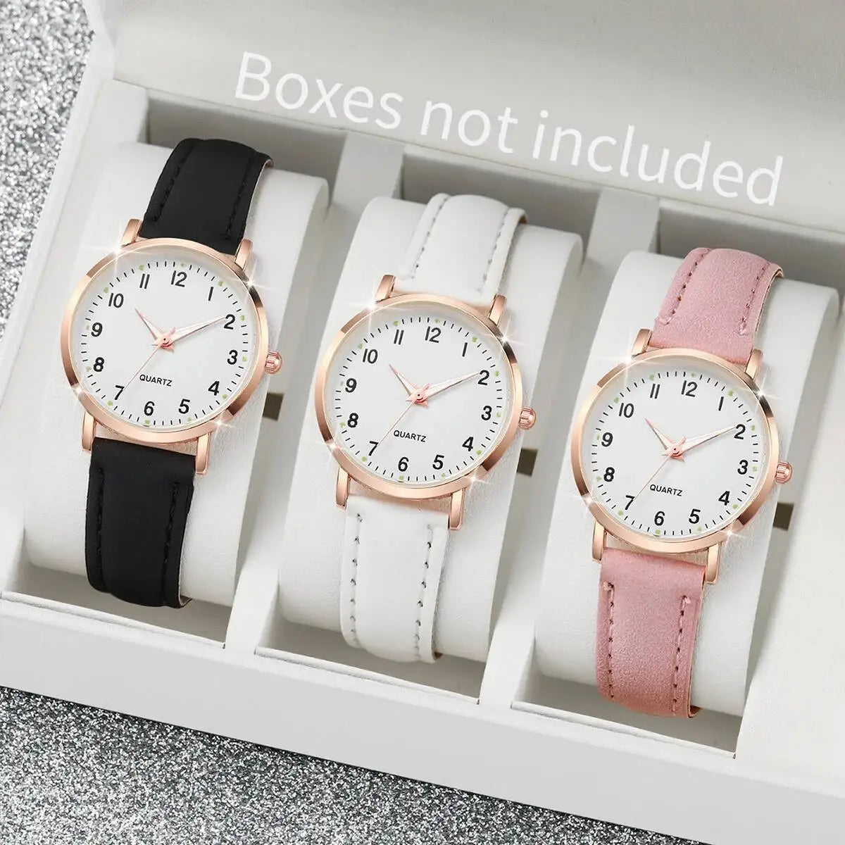 Fashion Arabic Dial Quartz Watch with Leather Strap for Women - Smarsty