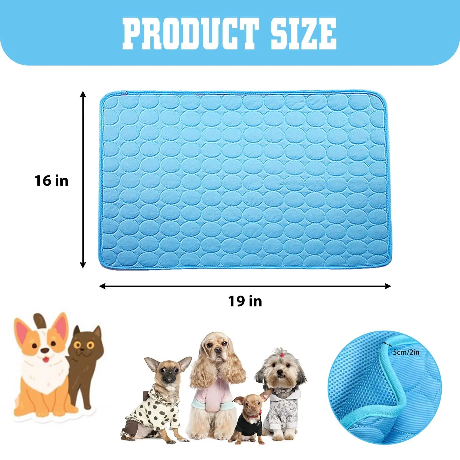 Large Dog Cooling Mat for Summer Comfort - Smarsty