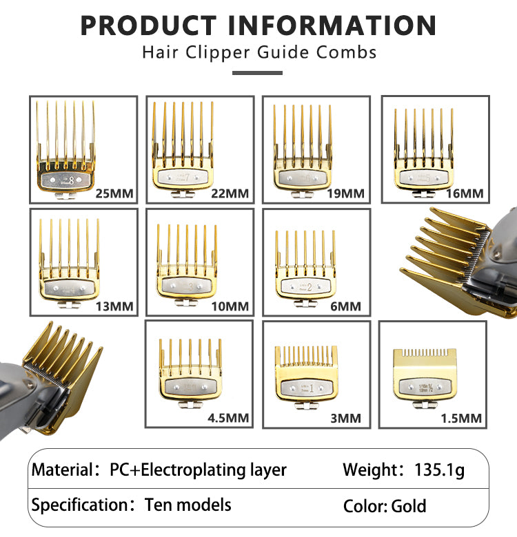 Professional Hair Clipper Guide Comb Set for Precise Haircuts - Smarsty