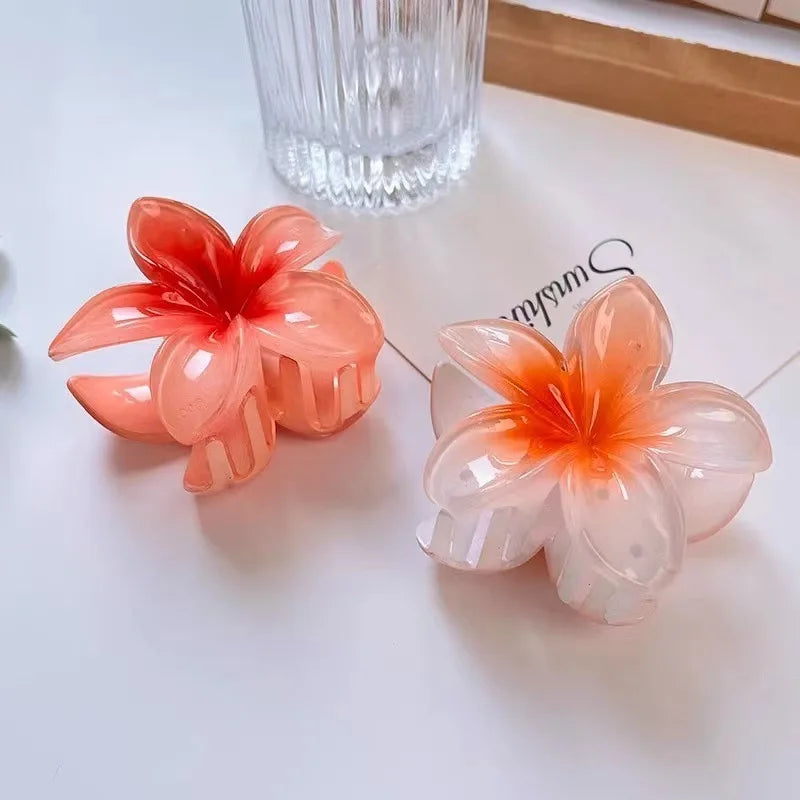 Hawaiian Gradient Hair Clips Flower Beach Vacation Style - Smarsty