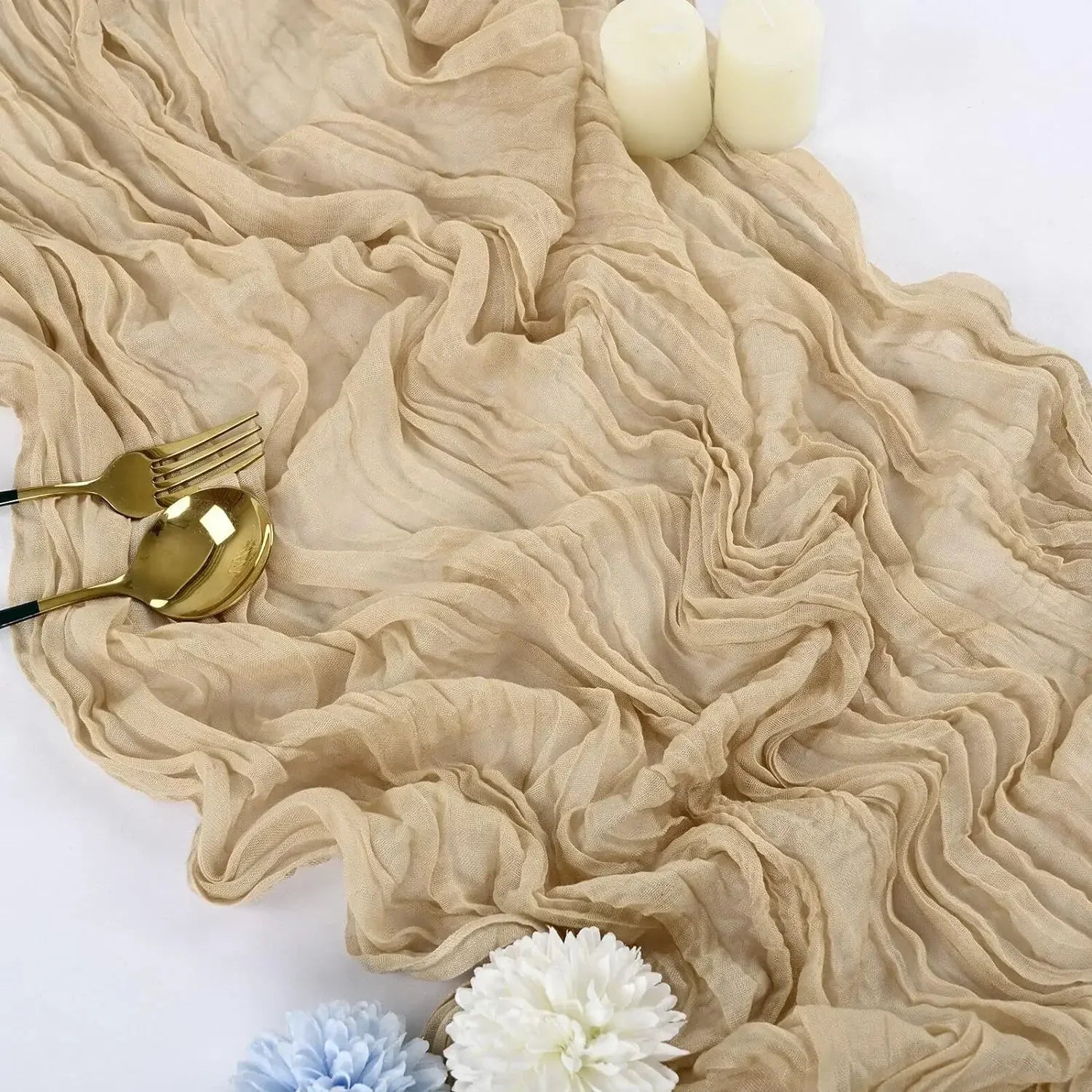 Gauze Table Runner for Rustic Beach Weddings - Smarsty