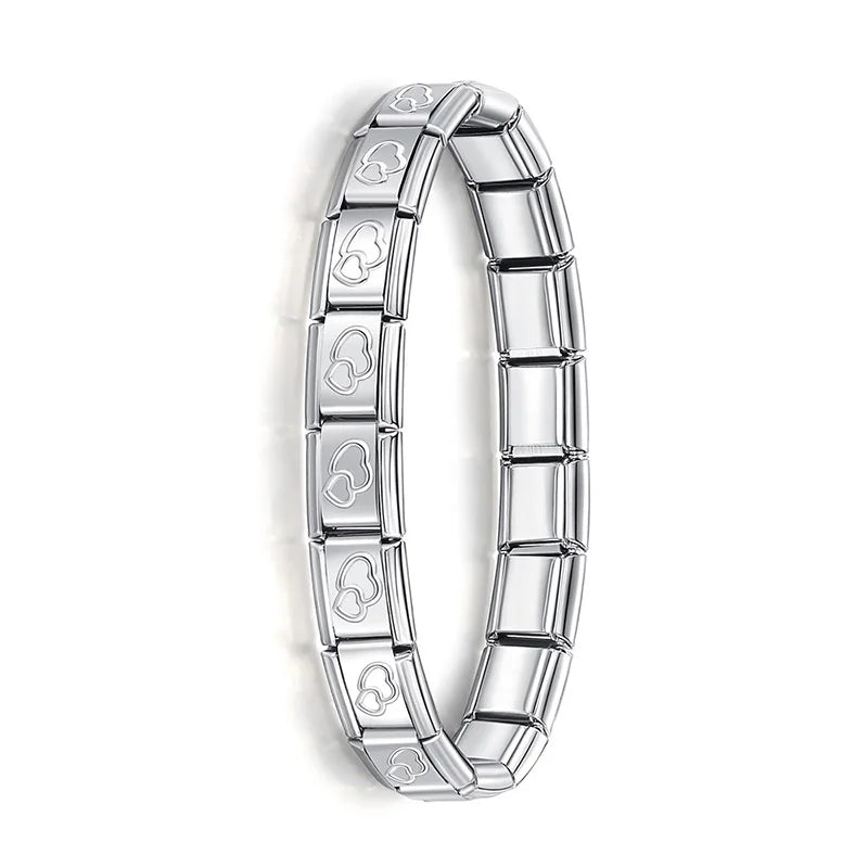 Hapiship Women's Italian Stainless Steel Charm Bracelet - Smarsty