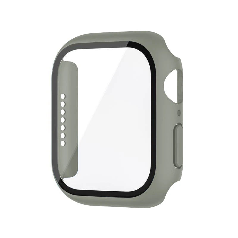 Tempered Glass+Case For Apple Watch 38mm 40mm 41mm 42mm 44mm 45mm 46mm Screen Protector Protective Cover iWatch 10 8 7 9 6 SE 5 - Smarsty