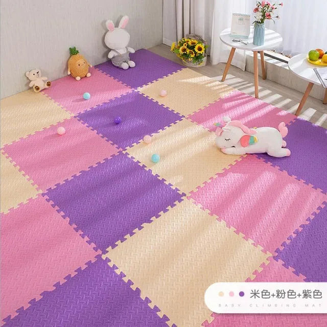 16pcs Foam Baby Play Mat Puzzle Mat Kids Interlocking Exercise Tiles Rugs Puzzle Floor Tiles Toy Carpet Soft Carpet 30*30*1cm by Smarsty