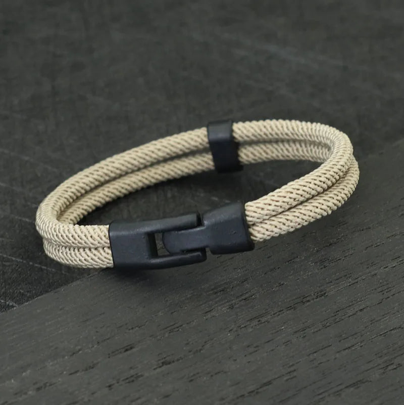 Men's Double Layer Thread Bracelet for Stylish Layering - Smarsty