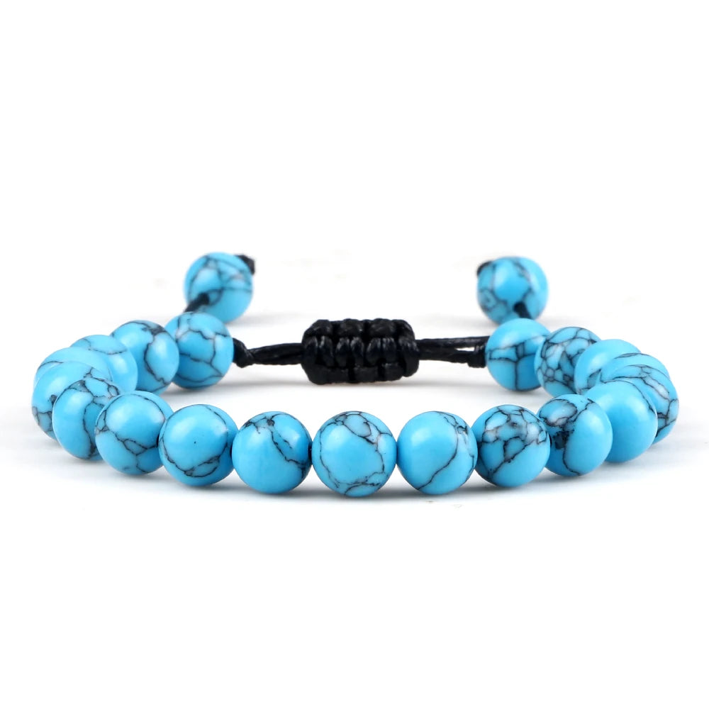 Adjustable 8mm Tiger Eye Beads Bracelet for Yoga Healing - Smarsty