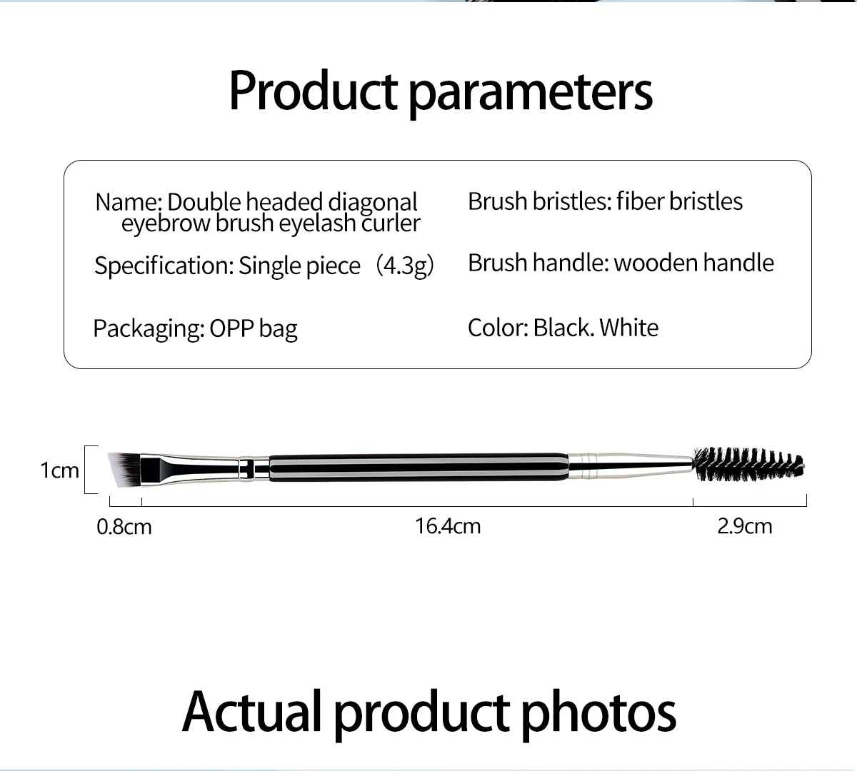 Dual Ended Eyebrow Brush With Spoolie For Perfect Brows - Smarsty