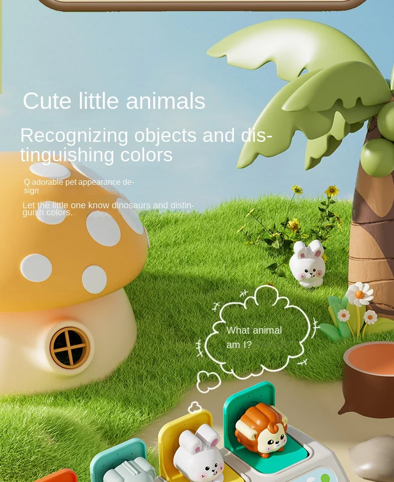 Montessori Pop up Animal Toys and Learning Boxes Enhance Logical Thinking and Motor Skills Suitable for Children's Birthday Gift