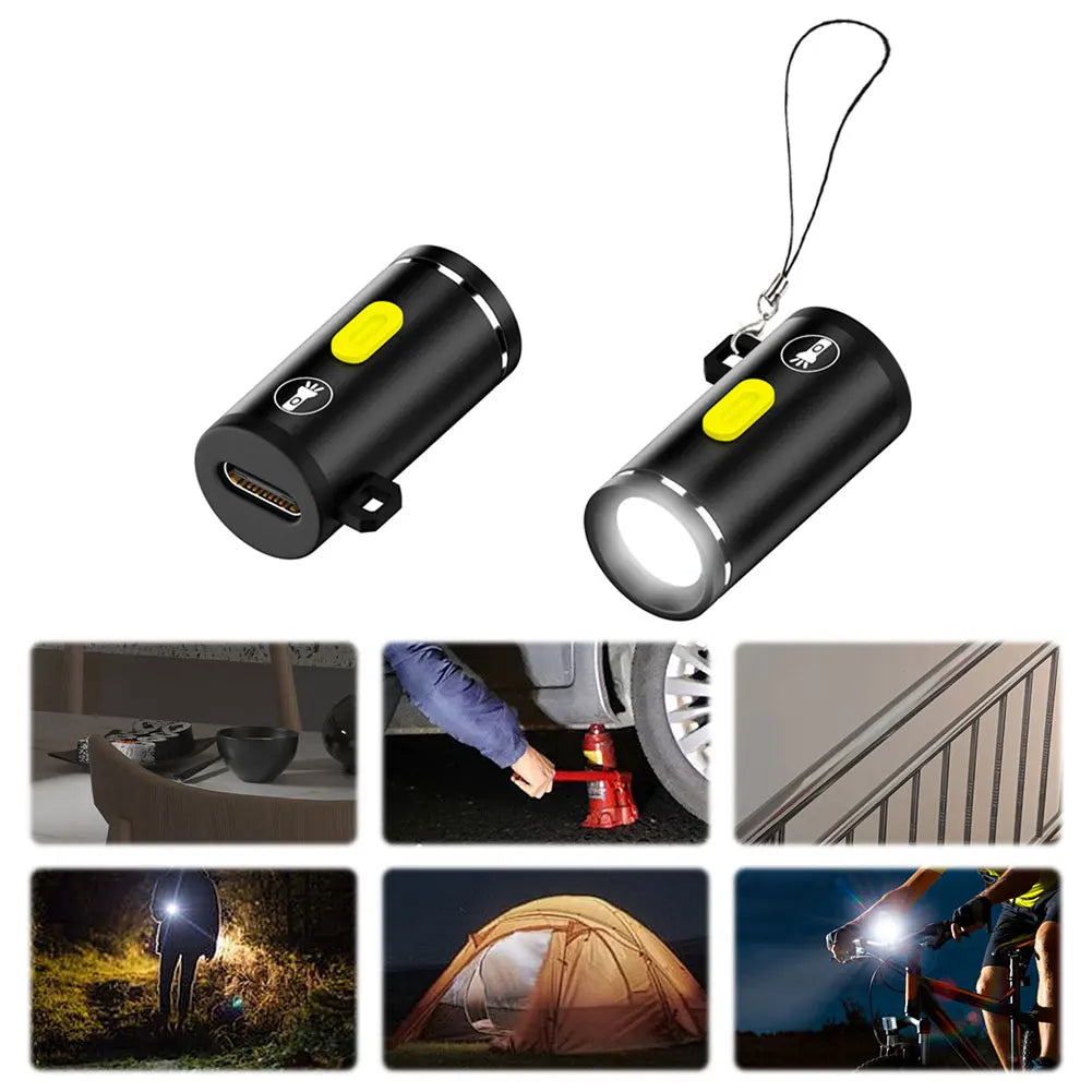 LED Small Pocket Flashlight Aluminum Alloy Portable Camping Flashlight Outdoor Emergency Light for Outdoor Hiking Camping