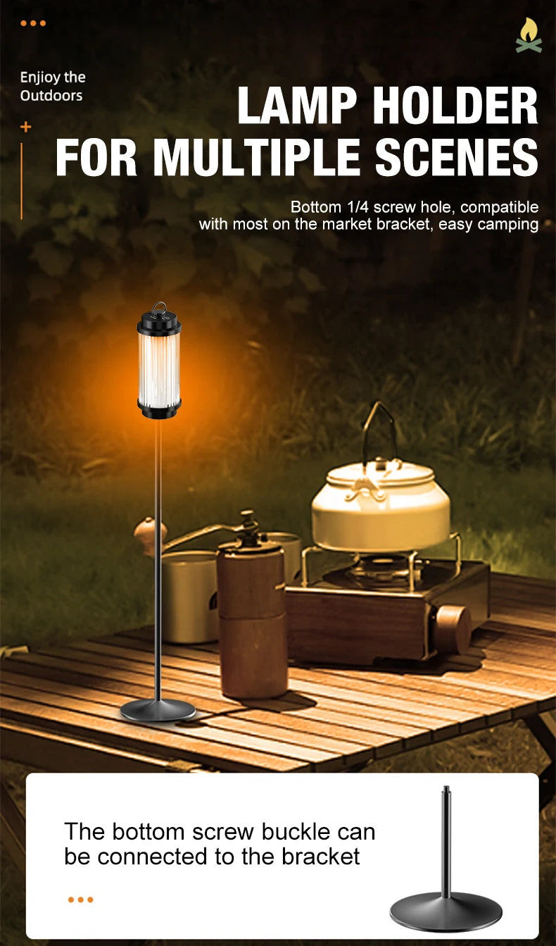 Outdoor camping tools camping lights 5 kinds of lights adjustable ceiling can be connected with the bracket TYPE-C charging. by Smarsty