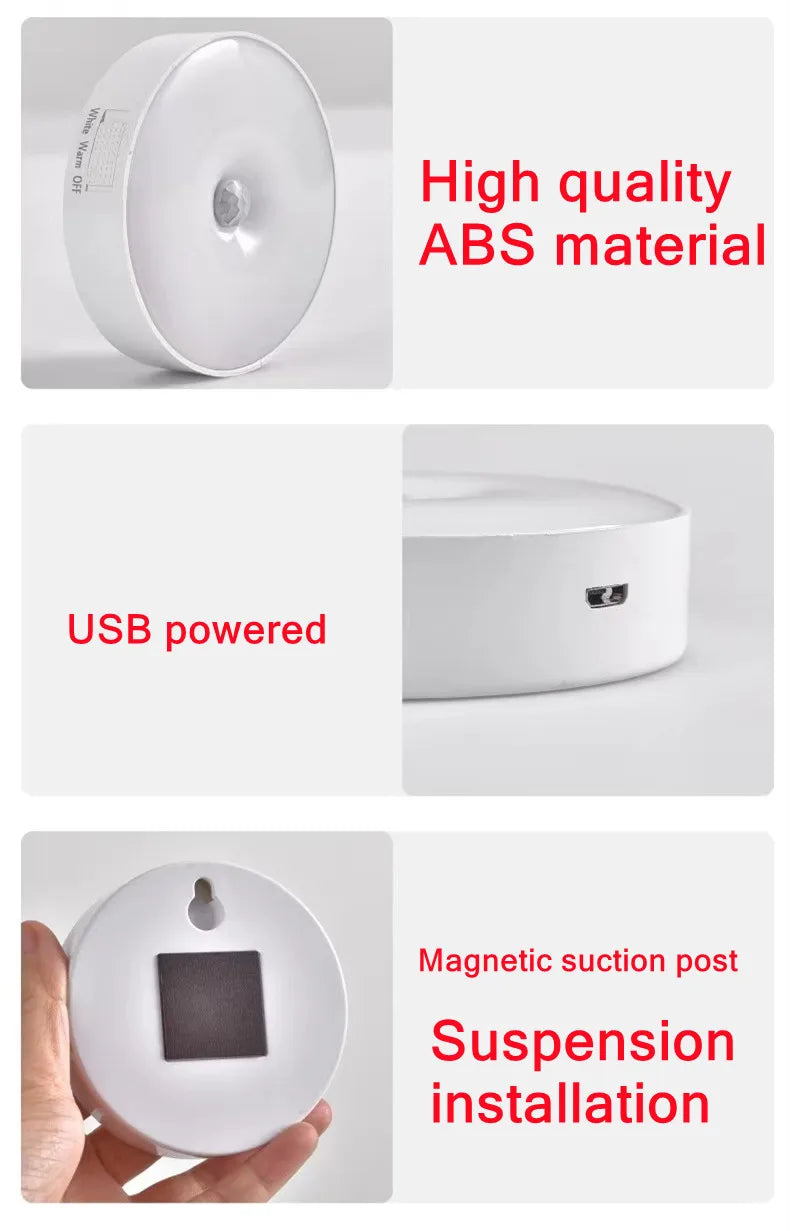 Rechargeable Motion Sensor LED Night Light for Home - Smarsty