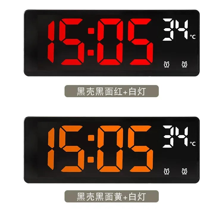 Voice Control LED Alarm Clock with Temperature Display - Smarsty