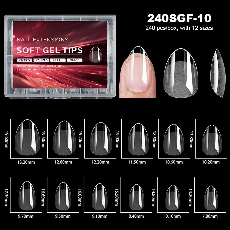 Luxury Soft Gel False Nail Tips for Elegant Manicure - Smarsty