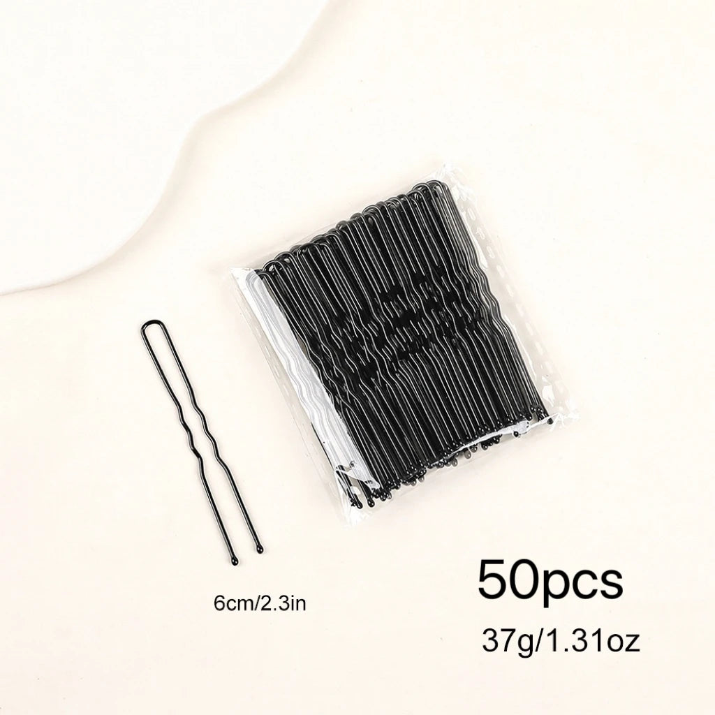 100Pc Bobby Pins Black Secure Hold Salon Hair Kit Set - Smarsty