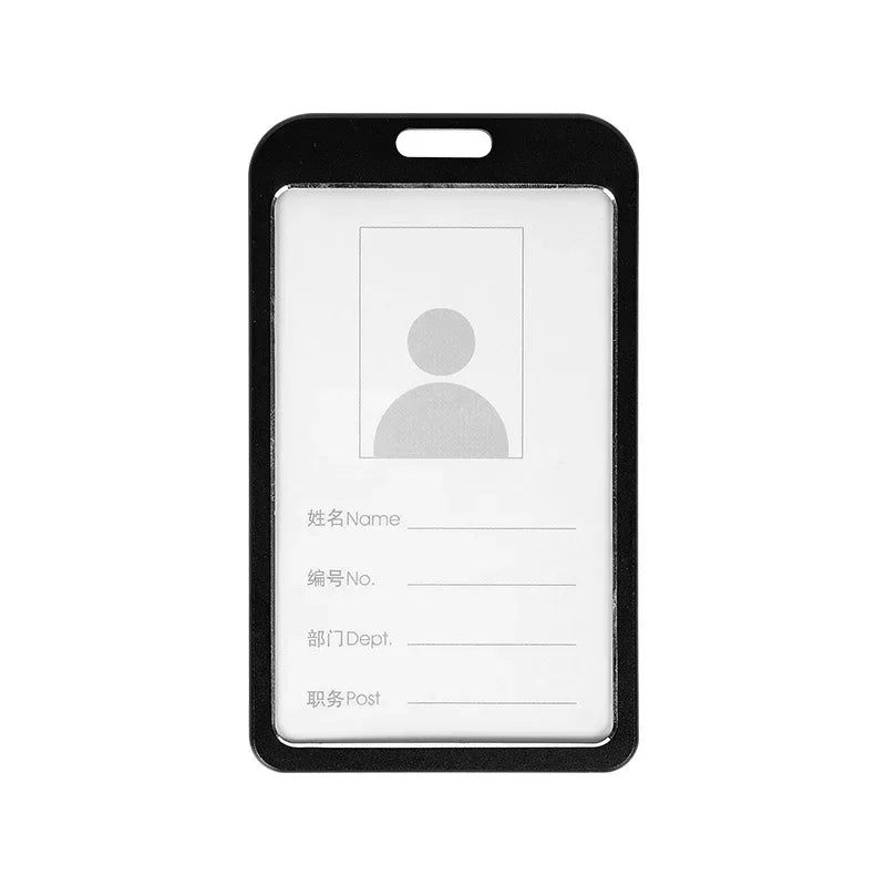 Employee Aluminium Alloy Plastic Credit Card ID Card Cover Case Work Identity Badge Card Cover Bag Women Men Work Card Holders