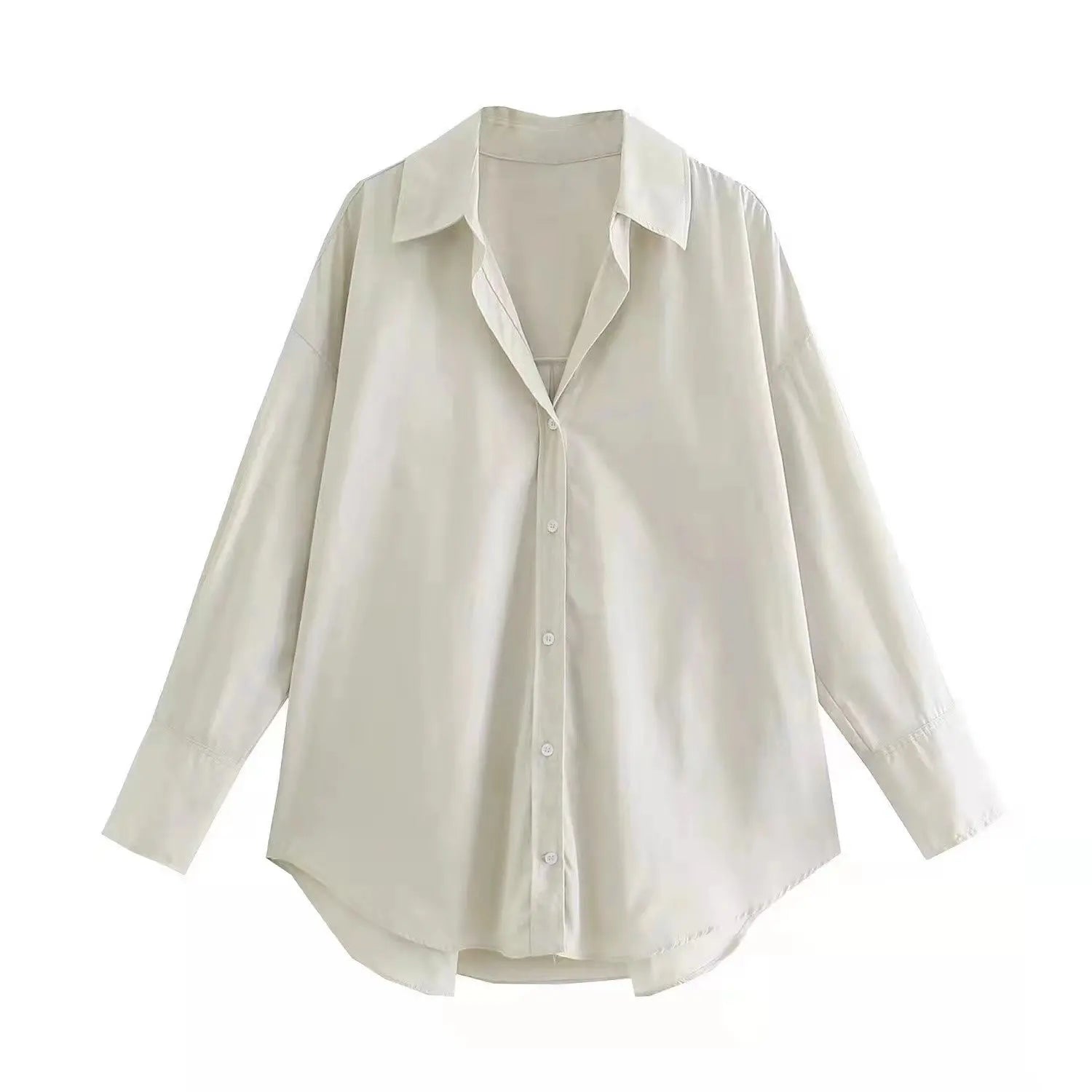 MUJER Women Shirt Multicolour Button Up Shirt Women Summer Long Sleeve Top Female Streetwear Oversize Shirts And Blouses Women - Smarsty