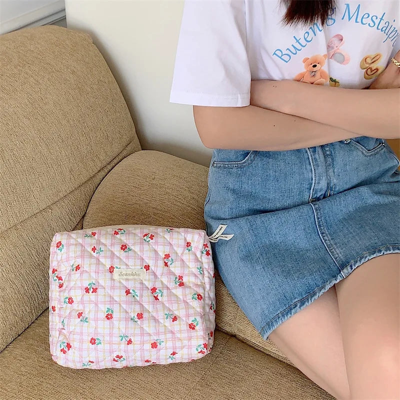 Large Capacity Women's Cosmetic Bags Cases Casual Ladies Small Storage Bag with Zipper Female Travel Clutch Bag Small Handbags - Smarsty