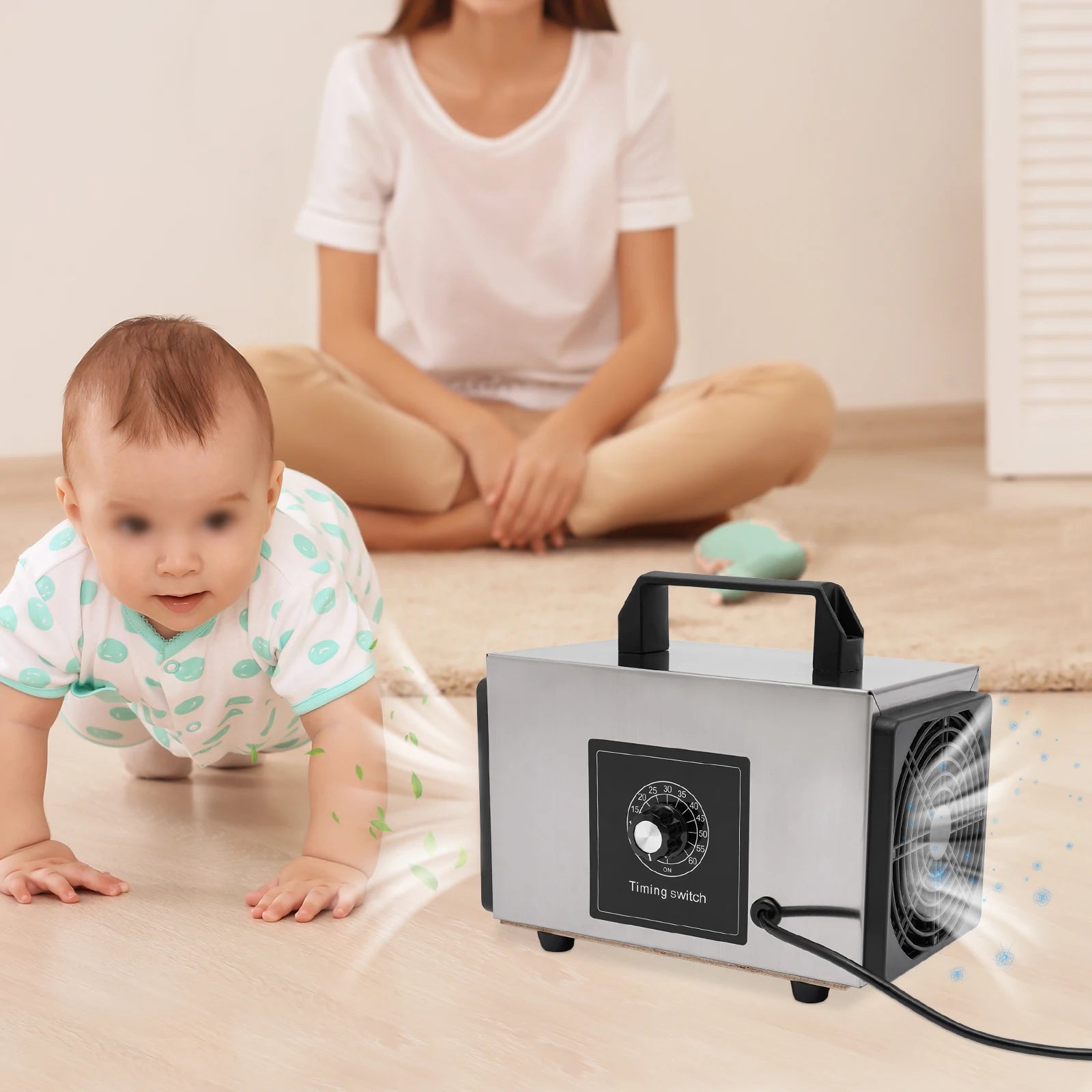 120W Commercial Ozonator Odor Removal Machine,O3 Ozone Generator Machine 10g/h Air Purifier & Odor Remover for Home Use