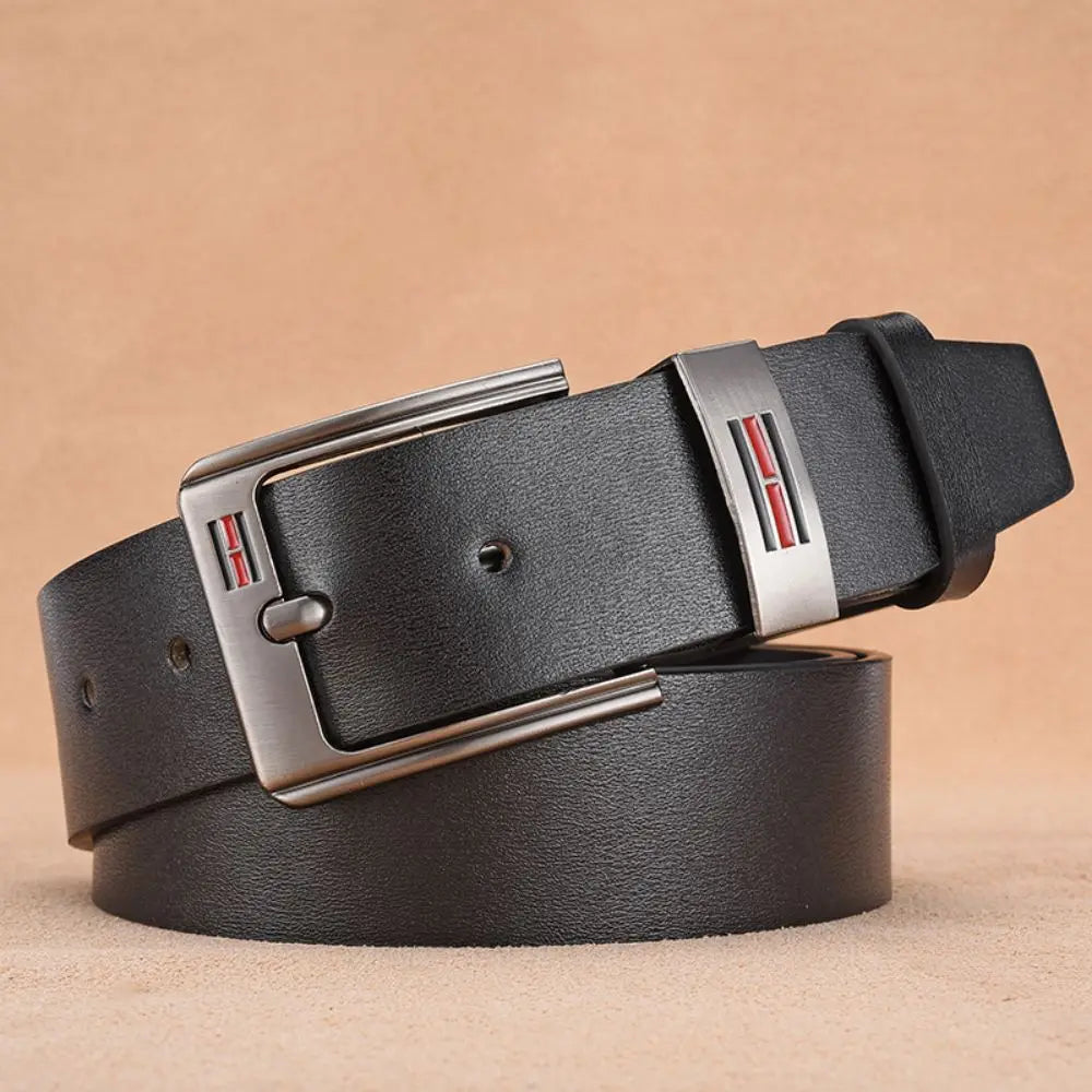 Genuine Leather Mens Casual Belt High Quality Buckle - Smarsty