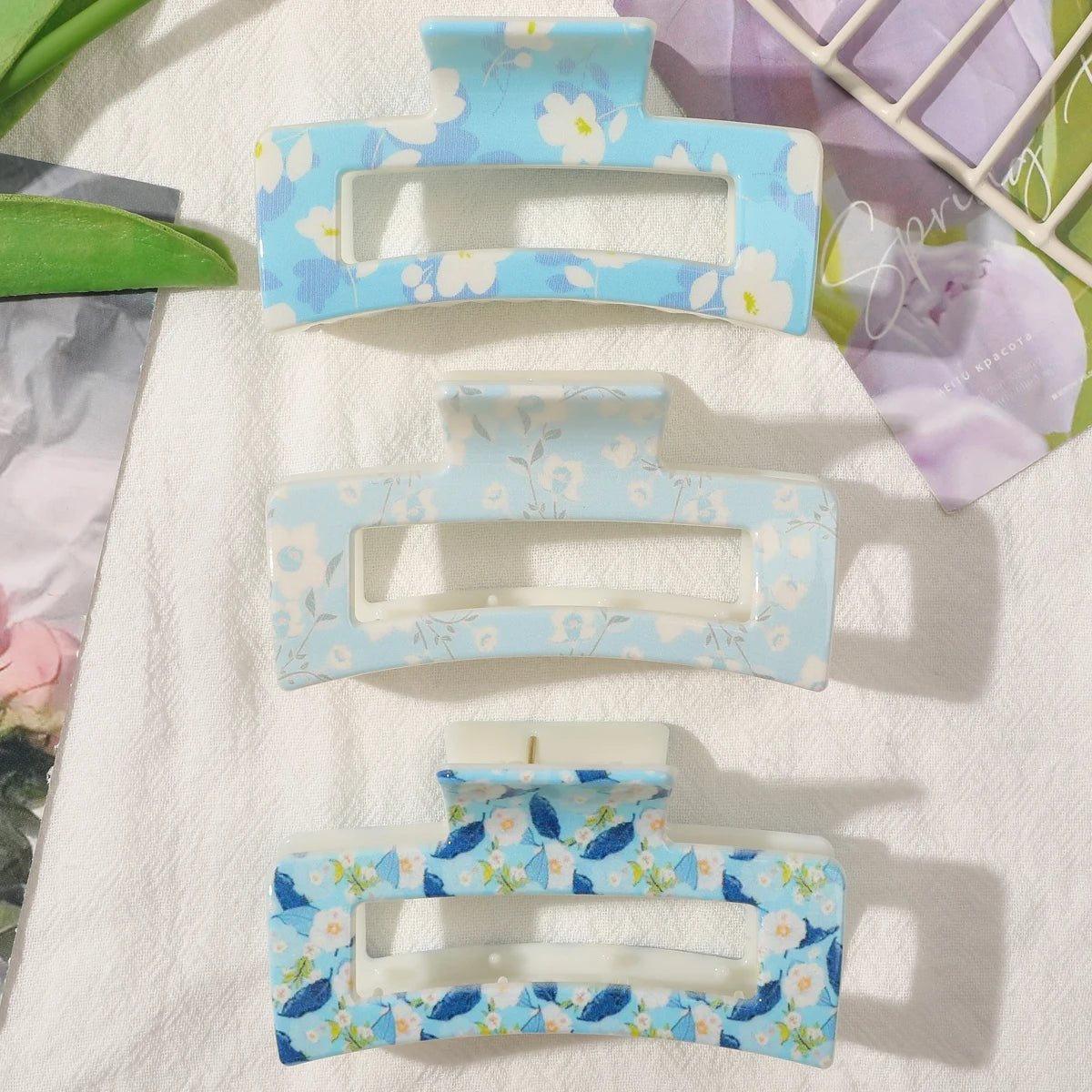 Medium Hair Claw Clips Strong Hold Matte Pink Versatile Set - Smarsty