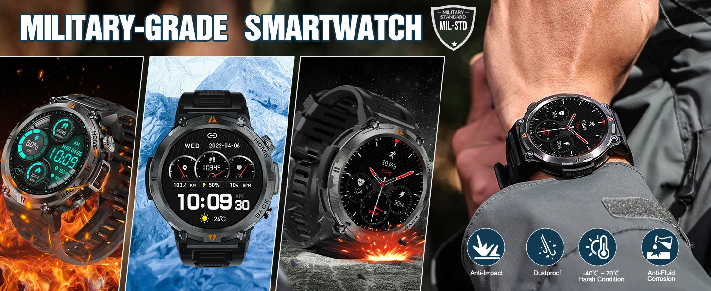 EIGIIS KE3 Smart Watch Bluetooth Call Waterproof Health Monitor - Smarsty