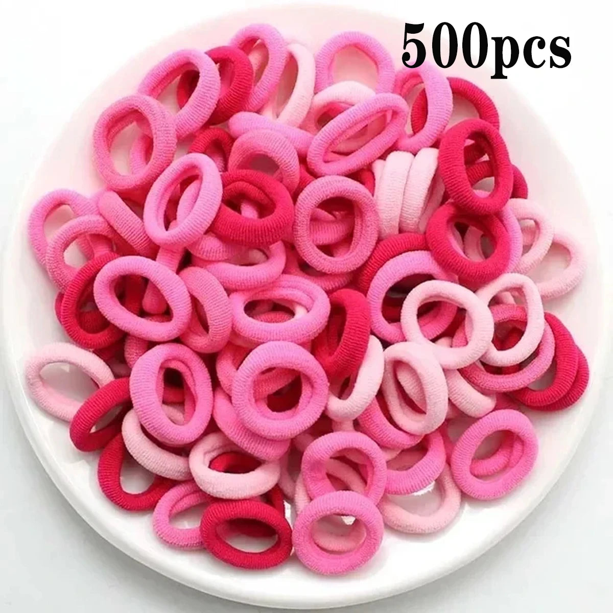 200 Pack Nylon Hair Bands Colorful Gentle No Damage - Smarsty