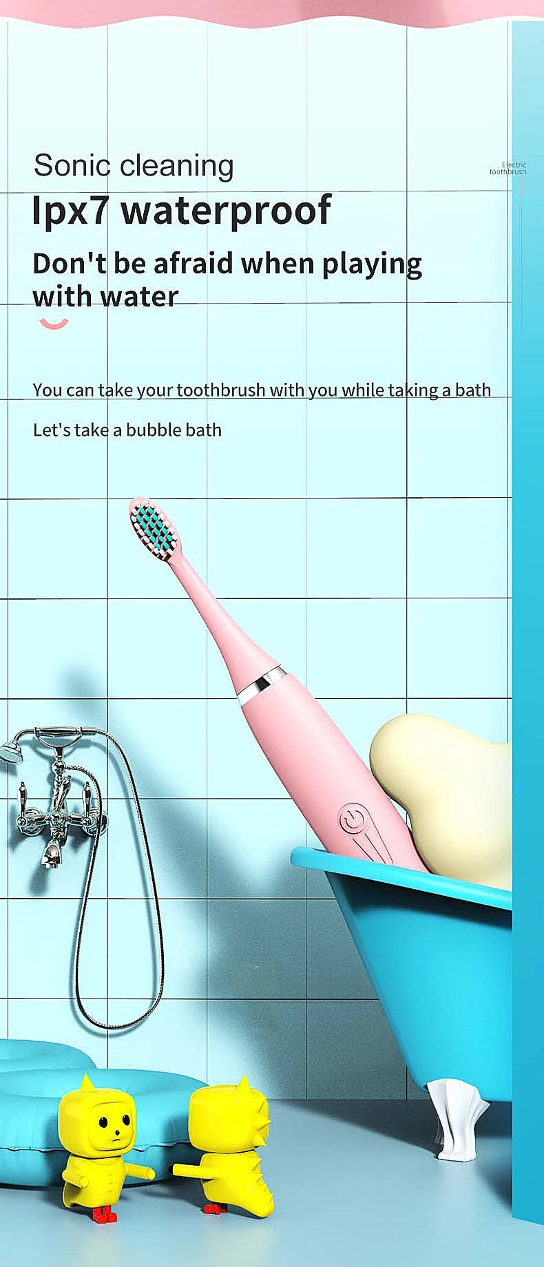 Children's Electric Toothbrush with Sonic Cleaning Feature - Smarsty