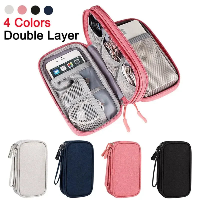 Portable Travel Cable Organizer Bag With Multi Layer - Smarsty