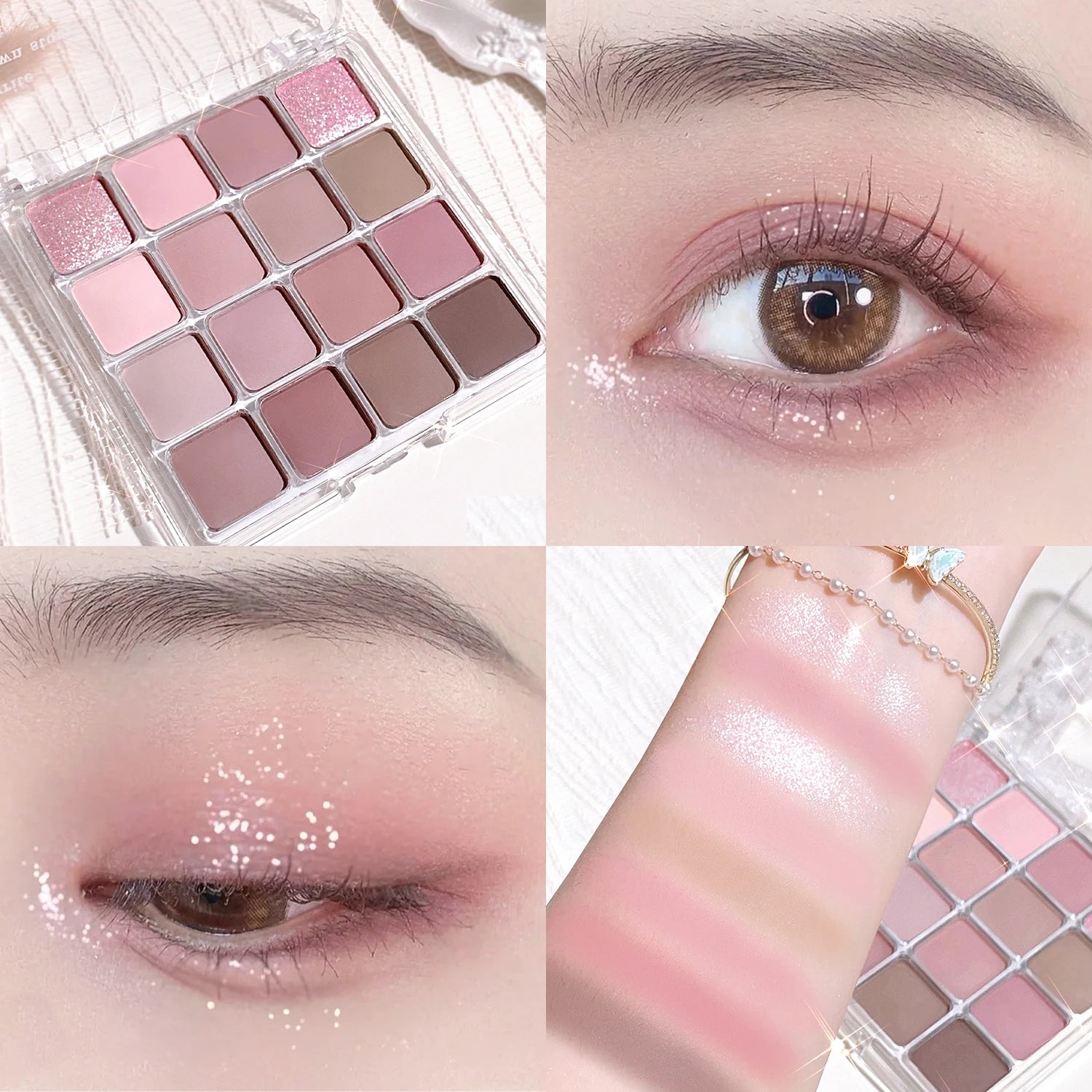 Sixteen-Color Korean Eye Shadow Palette for Long-Lasting Wear - Smarsty