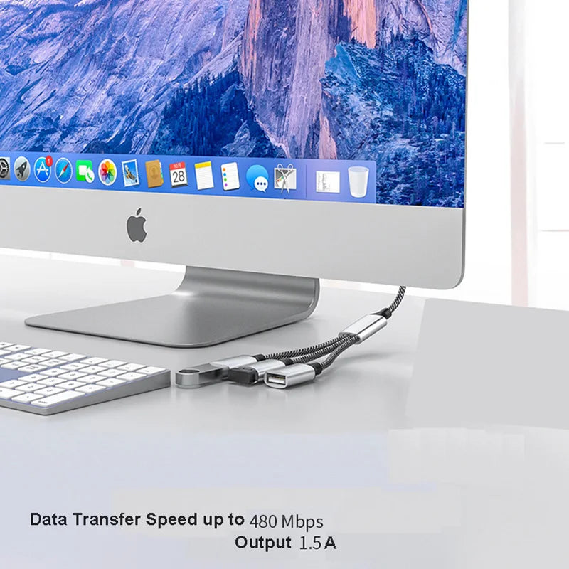 USB Hub With OTG Multi Port Charger Docking Station