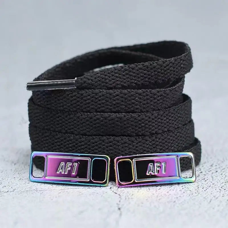 4Pcs AF1 Shoelaces Black White Flat laces and Shoe Decoration Suit Sneaker Shoelace Air Force one Shoes Accessories - Smarsty