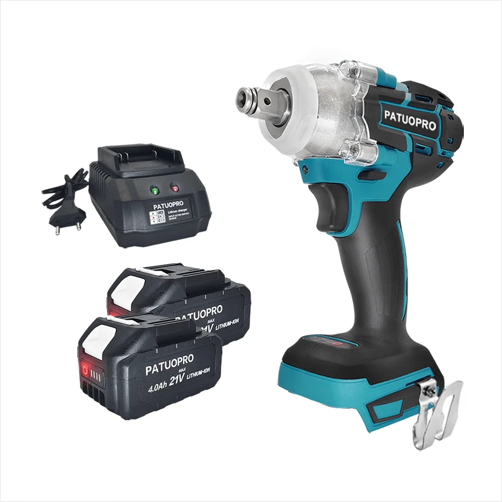 500N.m Brushless Cordless Impact Wrench for Home DIY - Smarsty