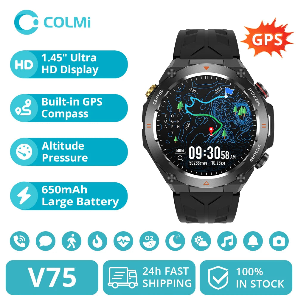 2024 COLMI V75 GPS Smart Watch with Ultra HD Display - Smarsty