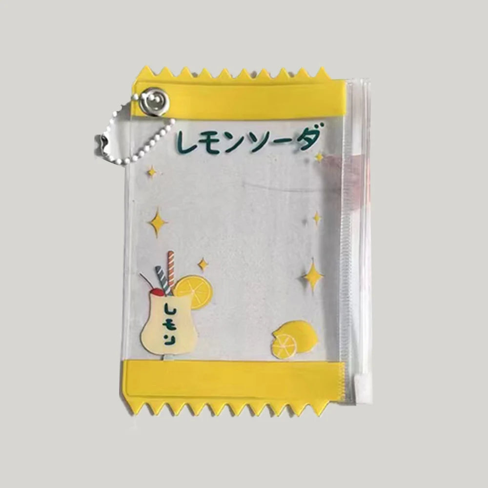 INS Transparent Candy Bag Badge Holder Korean Photocard Holder Display Bag Pendant Idol Photo Card Protective Cover Card Holder