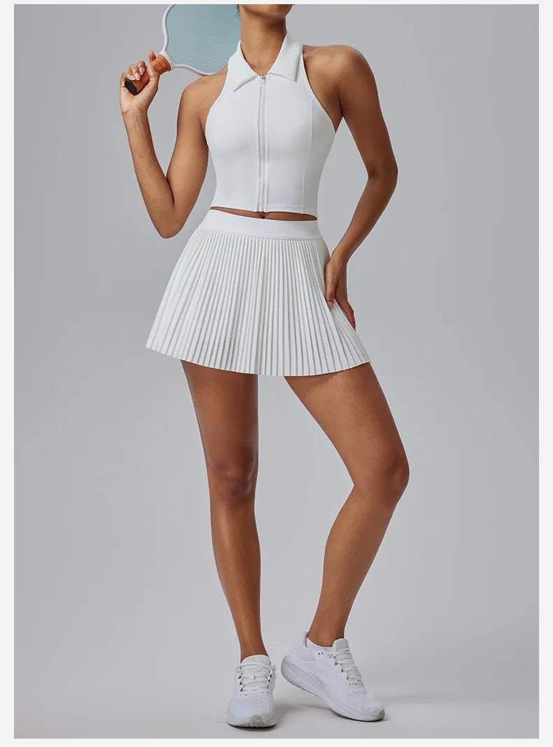 Floral Discount Sports Skirt for Women Quick-drying Badminton Tennis Trousers Skirt Fitness Half-body Pleated Skirt Shorts - Smarsty