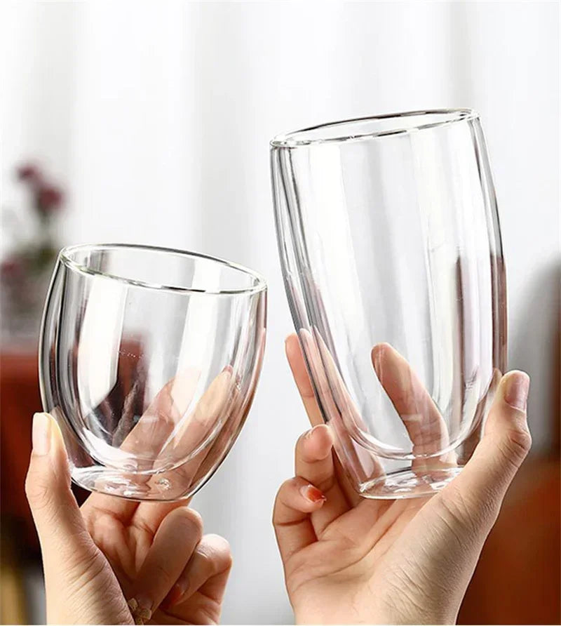 Double Wall Insulated Glass Mugs for Coffee and Tea - Smarsty