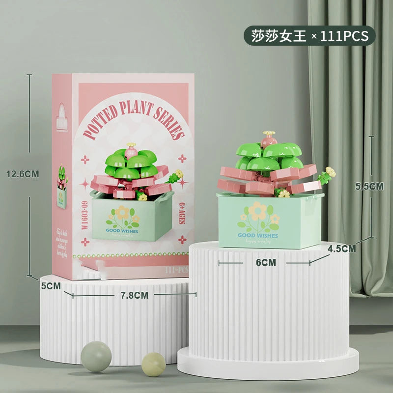 Bouquet Flower Mini Diy Building Block Toys for Children Bricks Blocks for Adults Constructor Micro Bricks Construction Set Gift by Smarsty