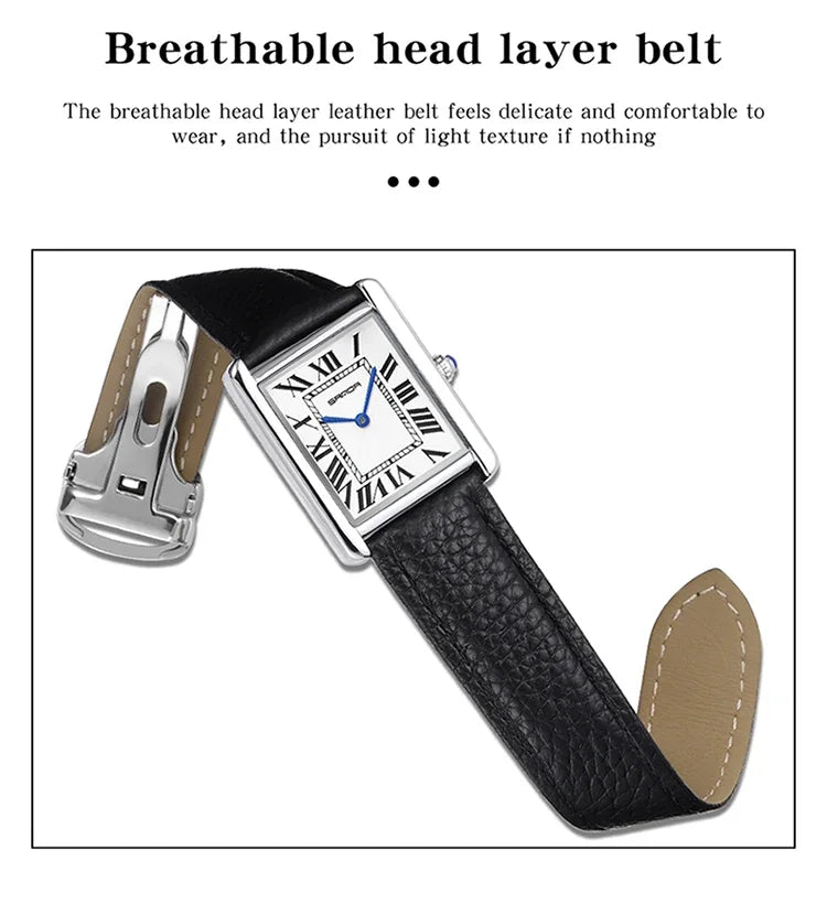 Luxury Waterproof Couple Watch with Leather Strap - Smarsty