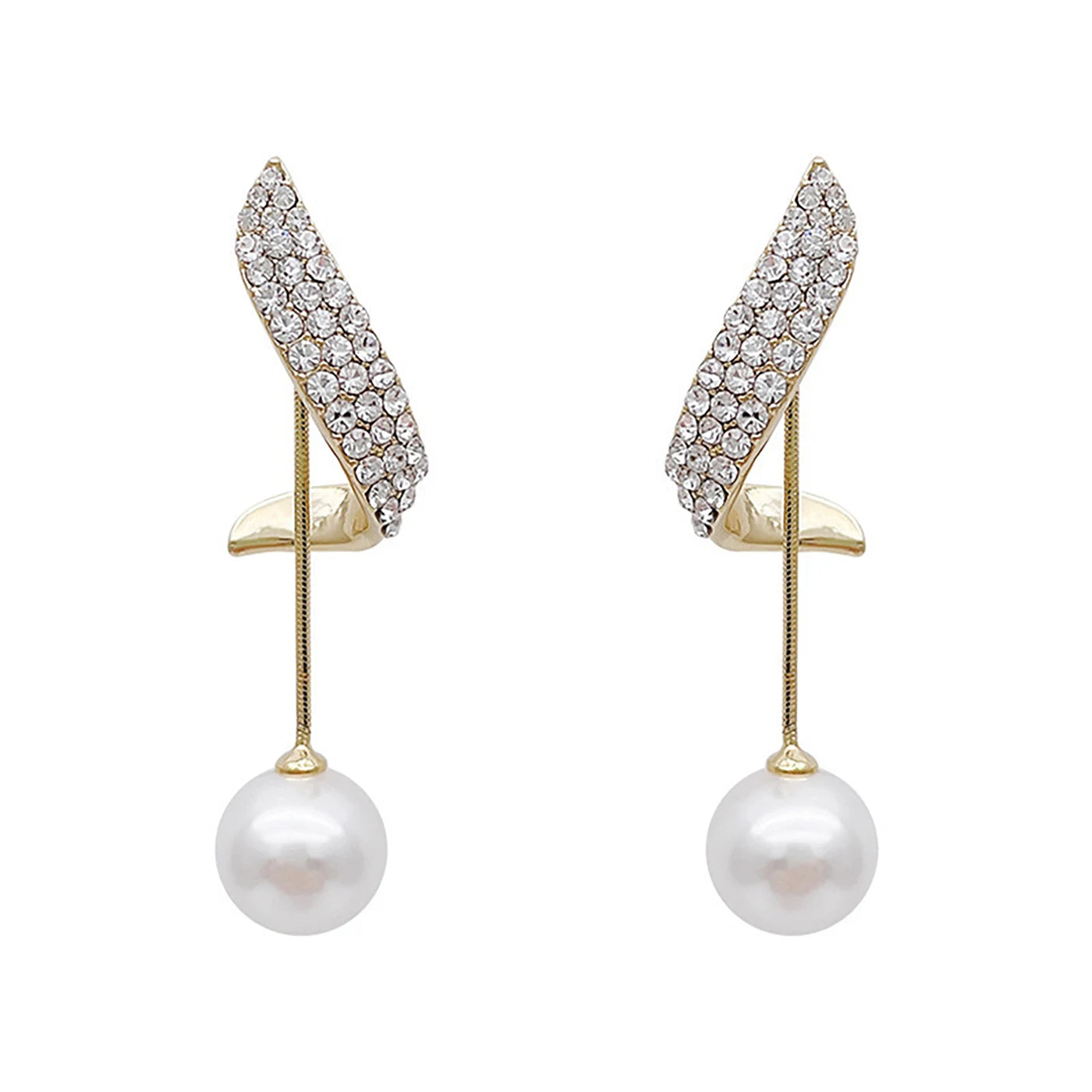 Two Piece Pearl Tassel Earrings For Women Elegant Gift - Smarsty
