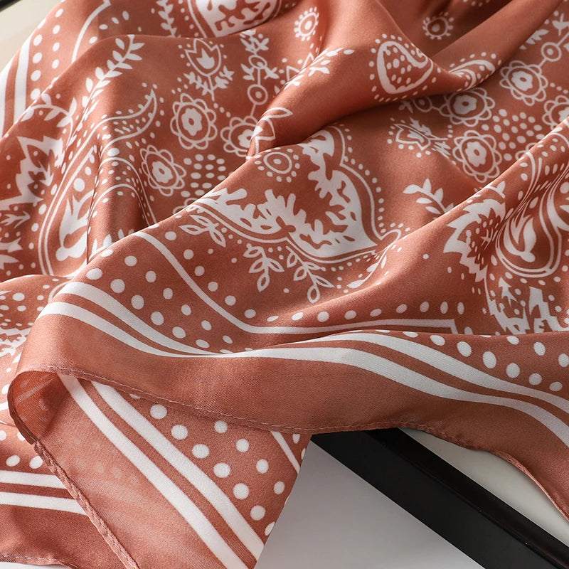 Elegant Silk Floral Hairbands and Neck Scarves - Smarsty