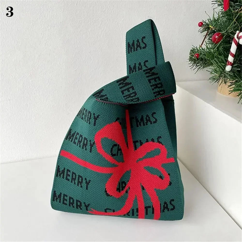 Cat Knit Handbag High Capacity Knot Wrist Bag For Women - Smarsty