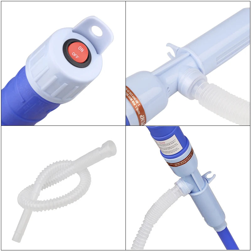 Liquid Oil Transfer Pump Water Pump Powered Electric Outdoor Car Vehicle Fuel Gas Transfer Suction Pumps Liquid Transfer Oil - Smarsty