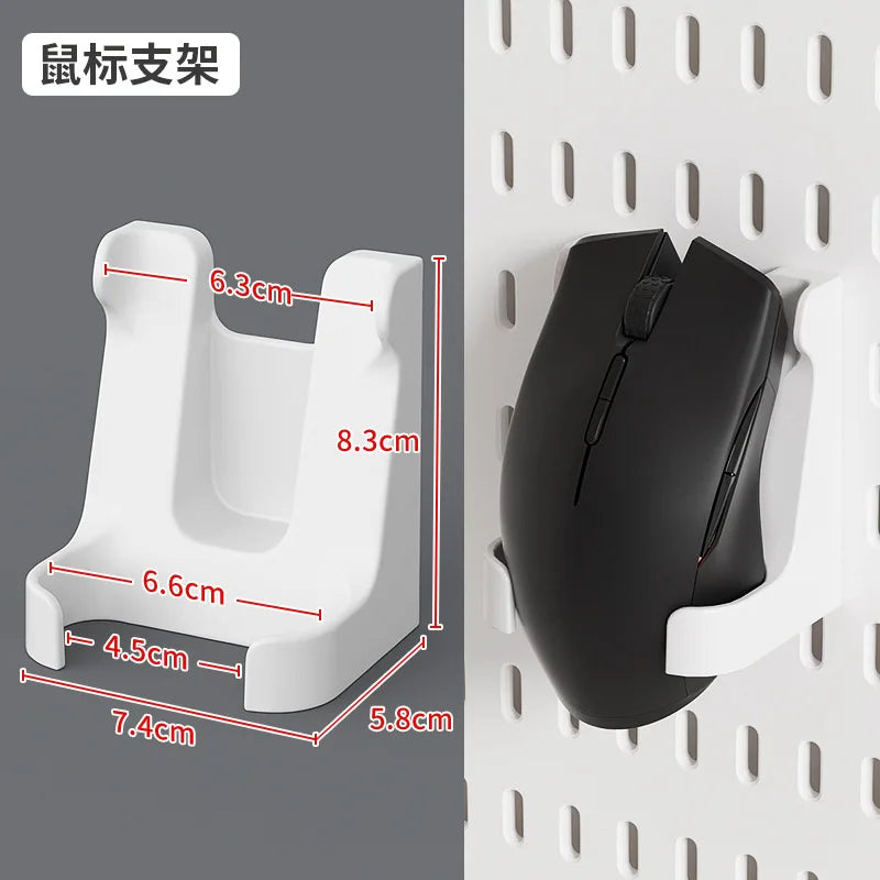 No Punching Pegboard Wall Organizer Panel Shelves For Gamer Room,bathroom,kitchen Storage Rack Organizer Pegboard Accessories