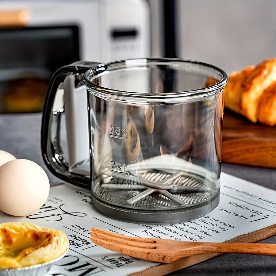Semi-Automatic Flour Sifter With Hand Press Design - Smarsty