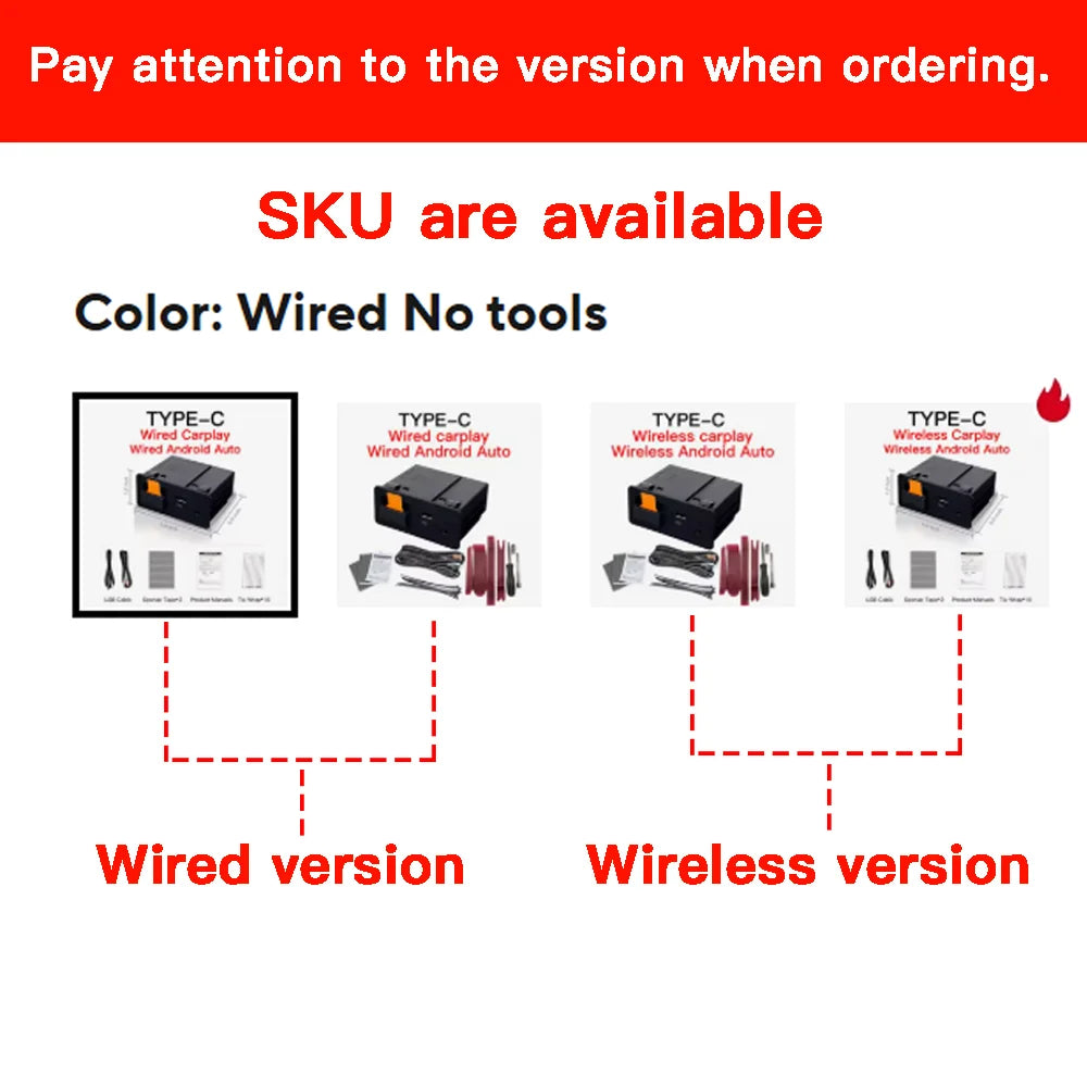 Wireless type-c CarPlay Android Auto Adapter UBS Hub OEM for Retrofit Mazda 2 3 6 CX3 CX5 CX8 CX9 MX5 Demio Miata TK78669U0C Kit