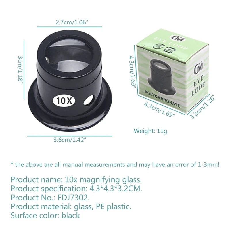 Jewelers Eye Loupe Magnifier Set for Precision Viewing - Smarsty