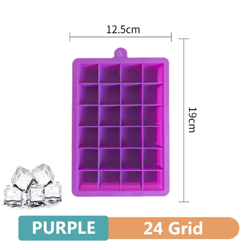 4/6/8/15 Grid Big Ice Tray Mold Giant Jumbo Large Food Grade Silicone Ice Cube Square Tray Mold DIY Ice Maker Ice Cube Tray - Smarsty