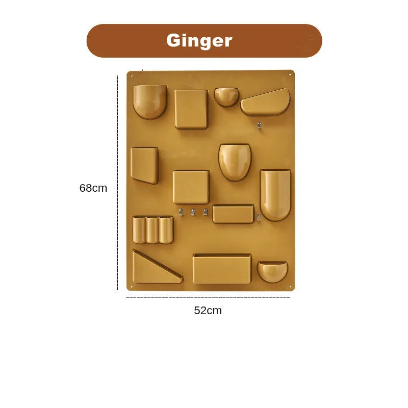 Wall-mounted Storage Rack with Hooks for Office, Kitchen and Workshop Children's Room Organizer with Adjustable Shelves by Smarsty