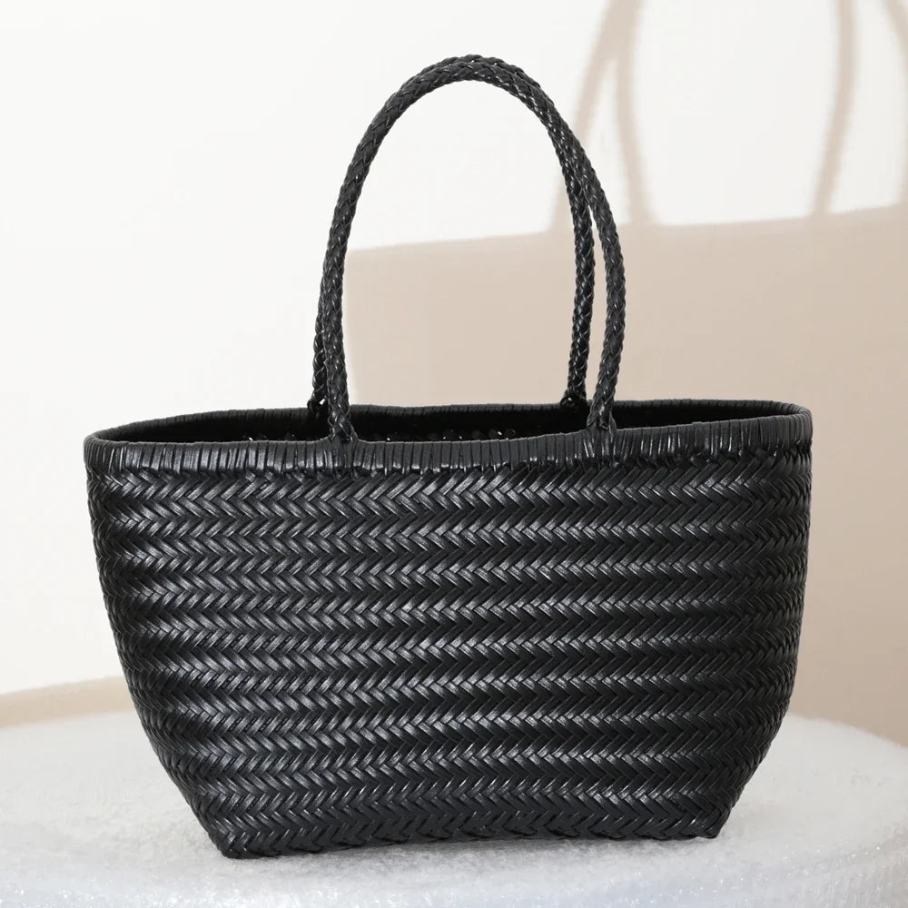 Genuine Leather Tote Bag For Women With Crossbody Strap - Smarsty